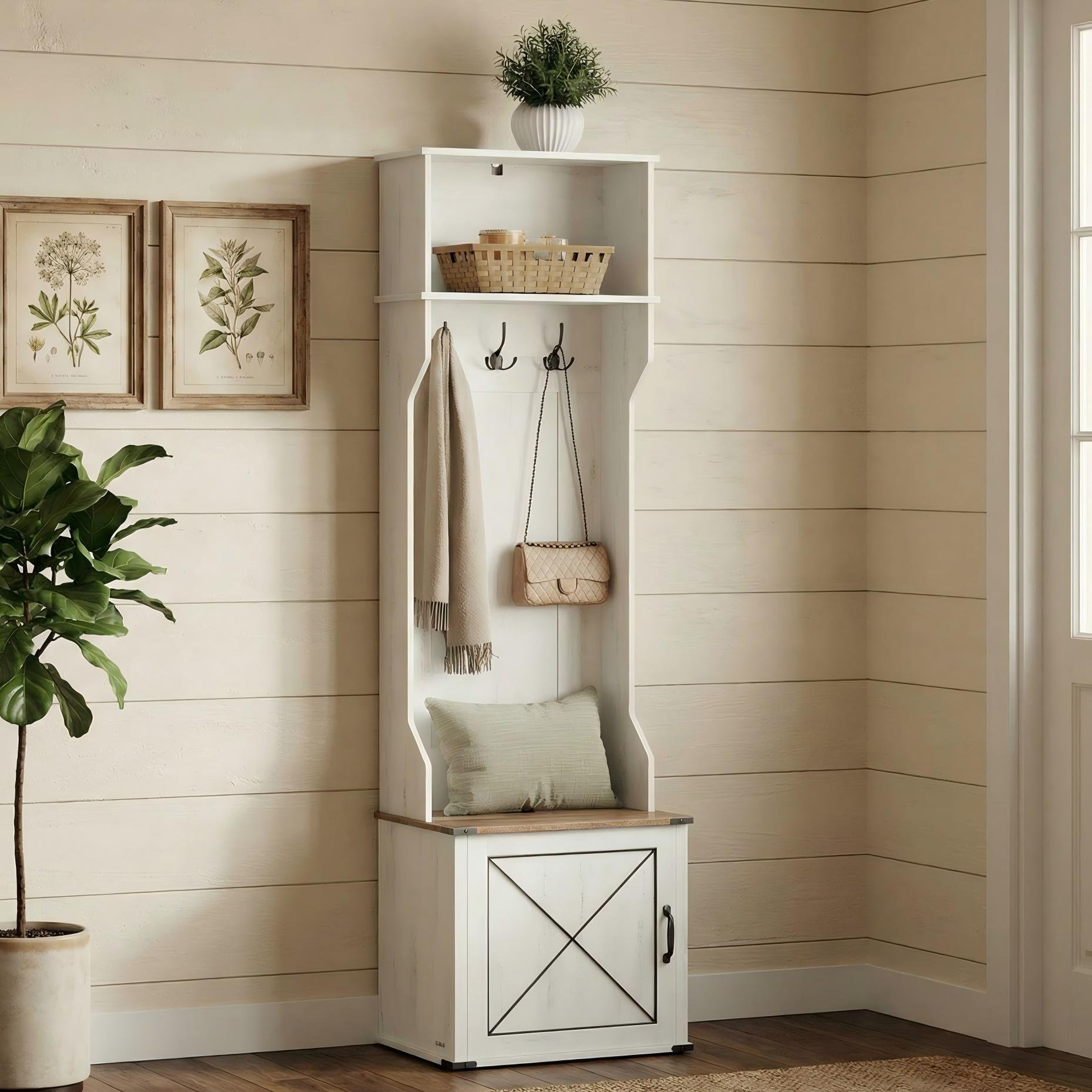August Grove® Hall Tree With Bench And Shoe Storage & Reviews